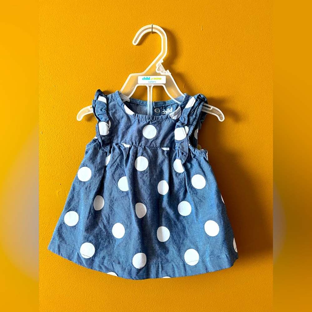 Baby Girl Polka Dot Denim Set
